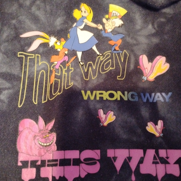 H&M Black Alice in Wonderland Sweatshirt - Picture 1 of 5